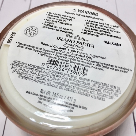 ISLAND PAPAYA 3 Wick Candle - Picture 4 of 4